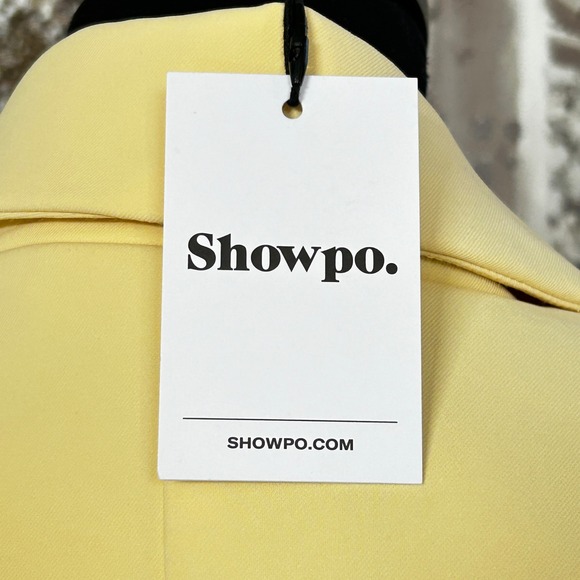 SHOWPO Womens Boxy Single Breasted Selena Blazer in Lemon NWT - Size 4‎ - Picture 9 of 10